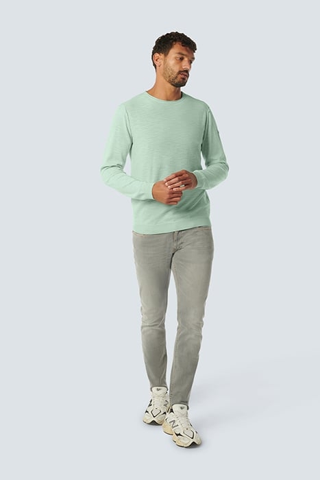 PULLOVER CREWNECK GARMENT DYED + STONE WASHED MINT 3