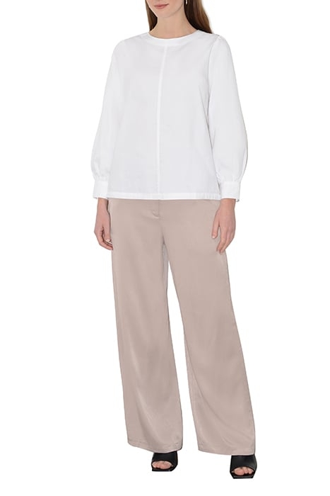 CRISP COTTON LS RND NK TOP WHITE 2