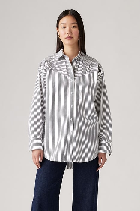 PIECED BUTTON-DOWN SHIRT WHITE 1