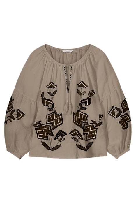 TOP LINNEN HEAVY EMBROIDERY FUNGHI 3