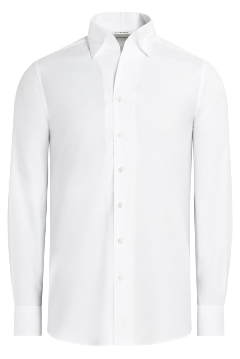 WHITE CLASSIC COLLAR ONE PIECE SLIM FIT SHIRT WHITE 3