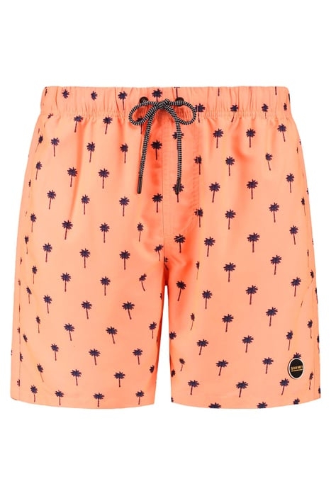 MEN SWIMSHORT SCRATCHED SHIWI PALM NEON ORANGE 4