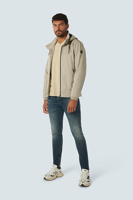 JACKET MID LONG HOODED STONE 3