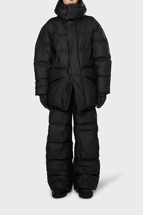 UNISEX BLOCK PUFFER JACKET BLACK 4