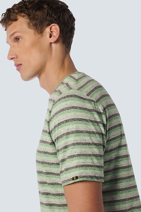T-SHIRT CREWNECK MELANGE STRIPES GREEN 6
