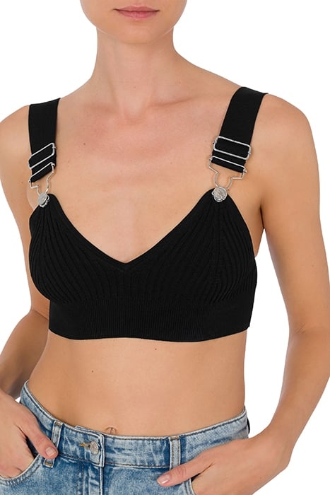 CROP TOP WITH STRAPS BLACK 4