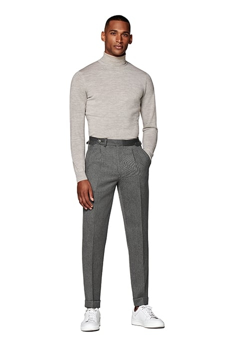 GREY SLIM LEG TAPERED TROUSERS GREY 4