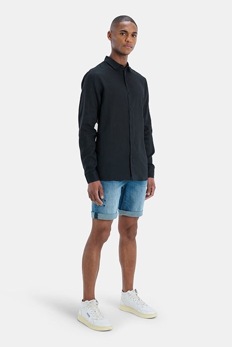 MA-LINEN SHIRT LS DARKGREY 2