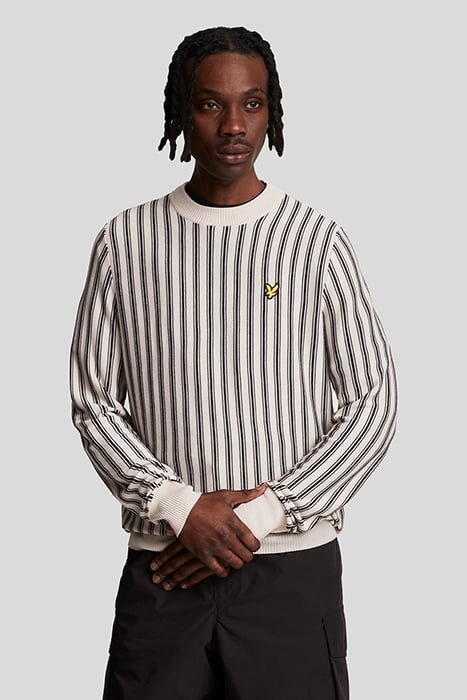 VERTICAL STRIPE CREW NECK JUMPER COVE 1