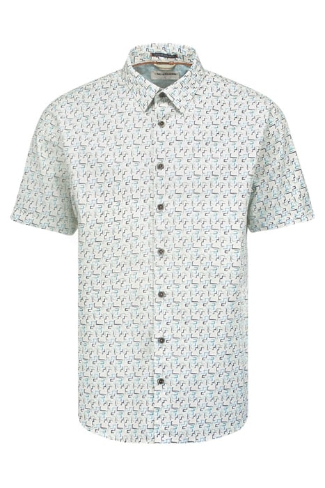 SHIRT SHORT SLEEVE STRETCH ALLOVER PRINTED AQUA 4