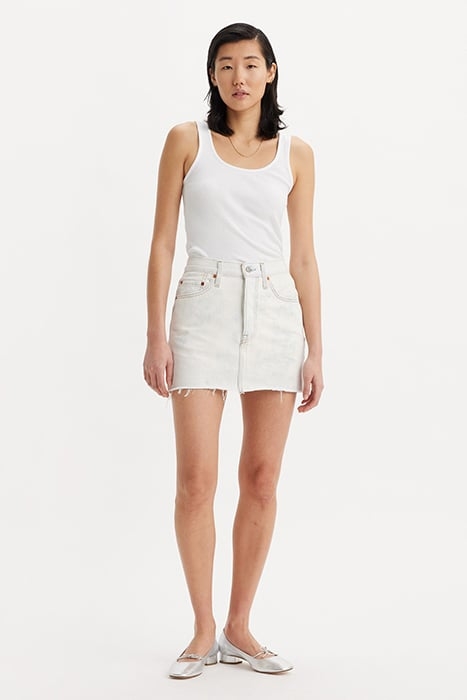 ICON DENIM SKIRT WHITE 2