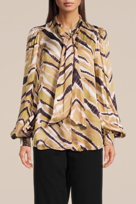 BLOUSE ZIGZAG GREEN LENTIL 1