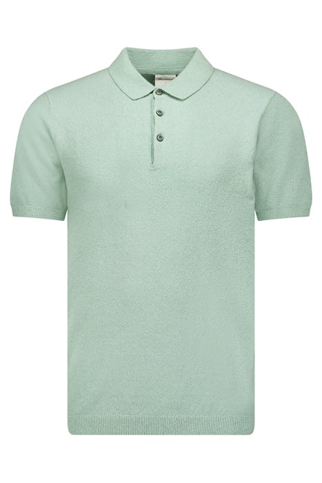 PULLOVER SHORT SLEEVE POLO SOLID RELIEF KNIT MINT 4