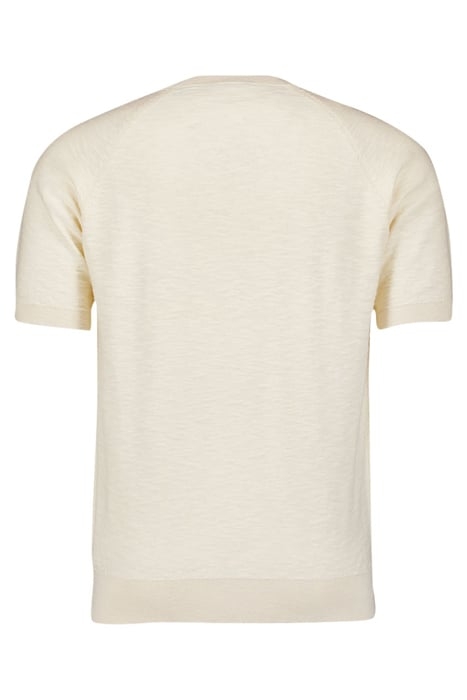 PULLOVER SHORT SLEEVE CREWNECK SOLID SLUB CREAM 2