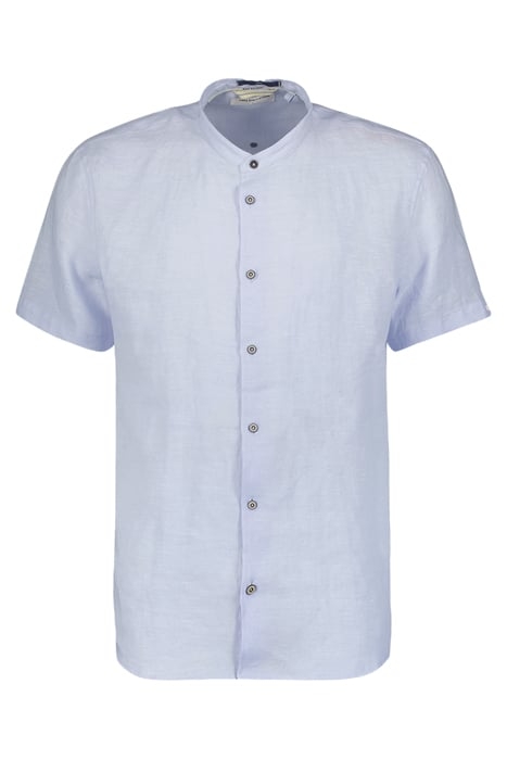 SHIRT SHORT SLEEVE GRANDDAD 2 TONE WITH LINEN SKY 1