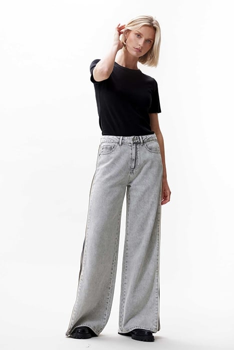 LOOSE FIT JEANS WITH ZIPPER DETAIL CHATEAU GREY 2