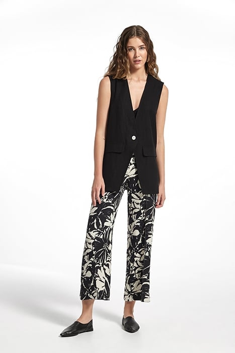 RUSTIC LINO ELSEY VEST BLACK 1