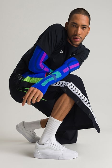 ARENA AVNIER BUTTON PANTS BLACK-NEON BLUE 8