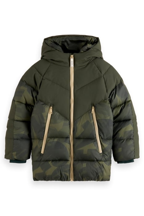 BOYS HOODED JACKET WITH CONTRAST QUALITY IN RECYCLED POLYEST 4