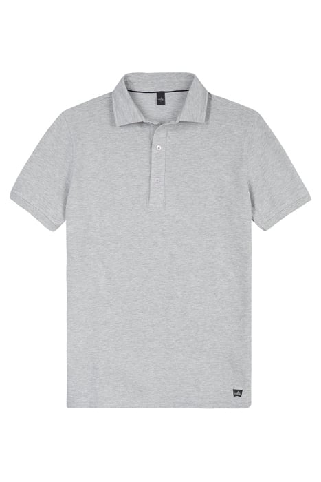 DAVIS | TAILORED POLOSHIRT LIGHT GREY MELANGE 1