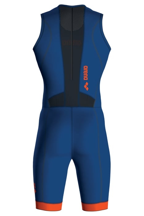 M TRISUIT ST 2.0 REAR ZIP ROYAL/ORANGE 2