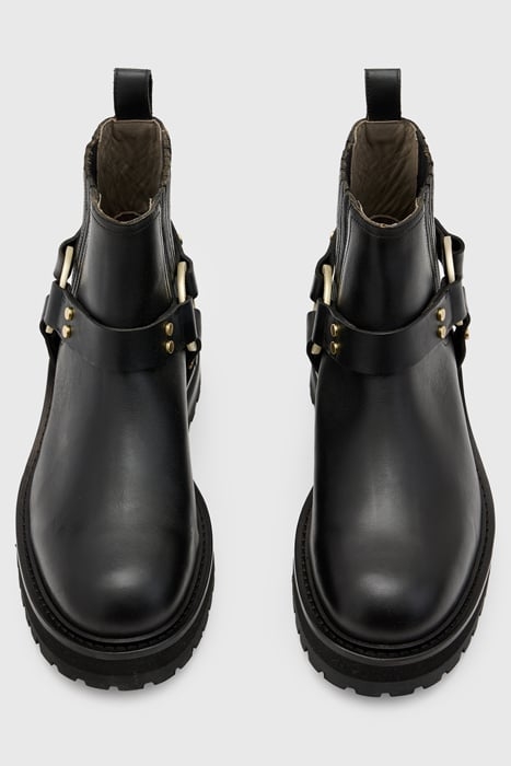 MADDIE BIKER BOOT BLACK/WARM BRASS 3