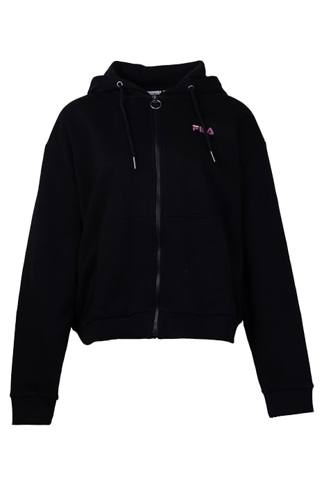 SUZANO HOODED SWEAT JACKET BLACK 1