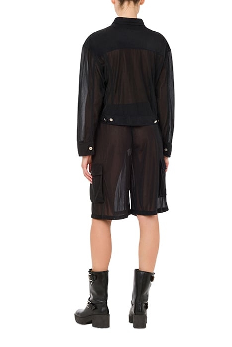 LIGHTWEIGHT NYLON JERSEY JACKET BLACK 2