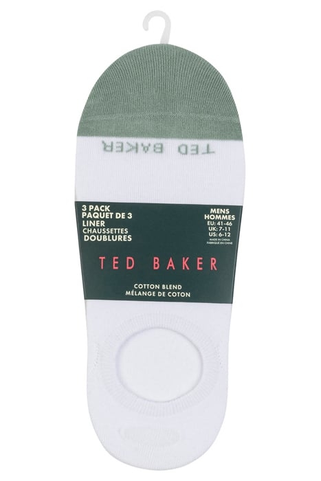 3PK MENS NON TERRY LINER WHITE 6