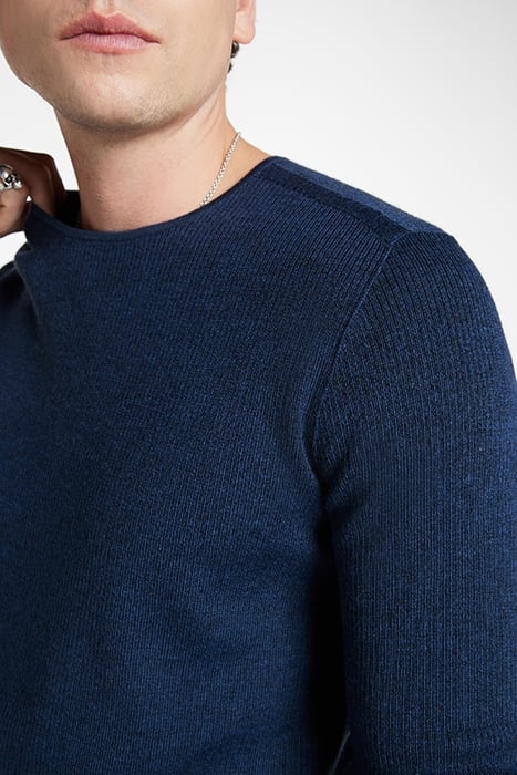 LEIRA RIB STITCH LS CREW WITH SHOULDER D DARK NAVY 3