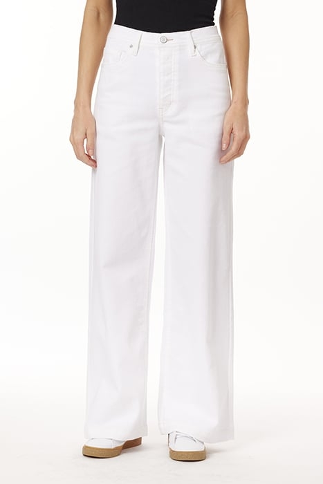 THE DAZE HIGHEST RISE WIDE LEG BLANC DE BLANC 1