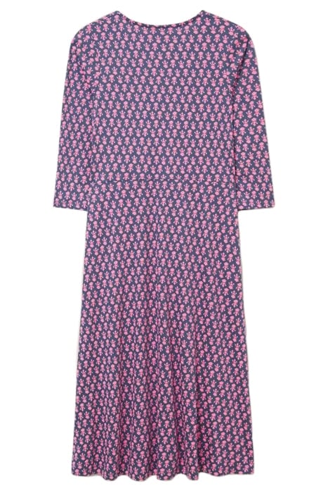TEA MIDI JERSEY DRESS PINK PRINT 3