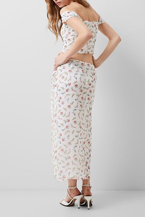 FLORIANA HALLIE CRINKLE SKIRT SZ18 SUMMER WHITE 2