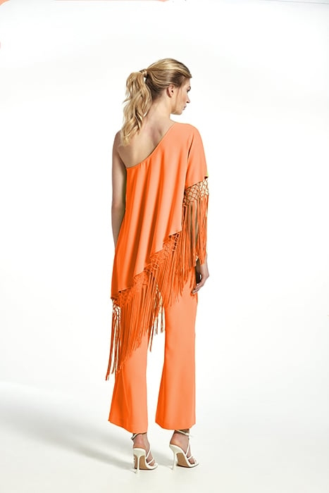 CREPE FABRIC TUNOL TROUSERS ORANGE 2