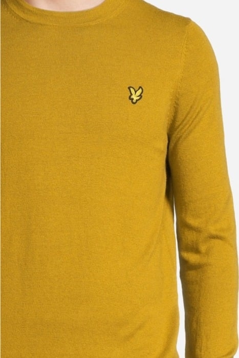 COTTON MERINO CREW NECK JUMPER ELLANESS GOLD 4