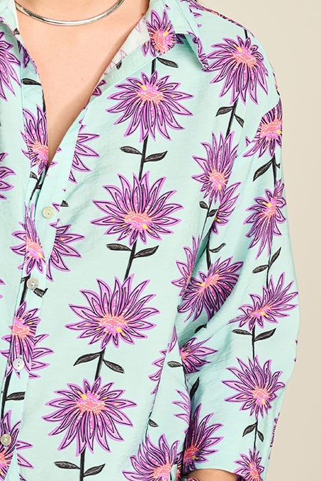 BLOUSE - VIOLET FLOWER AQUA 5