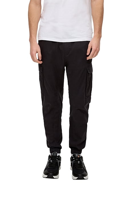 S.OLIVER-QS PANTS GREY/BLACK 1