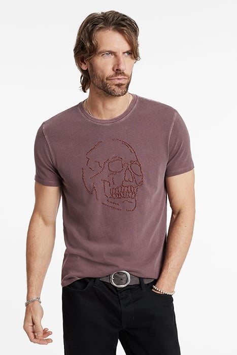 SS CREW TEE - KNOT SKULL MAUVEWOOD 1