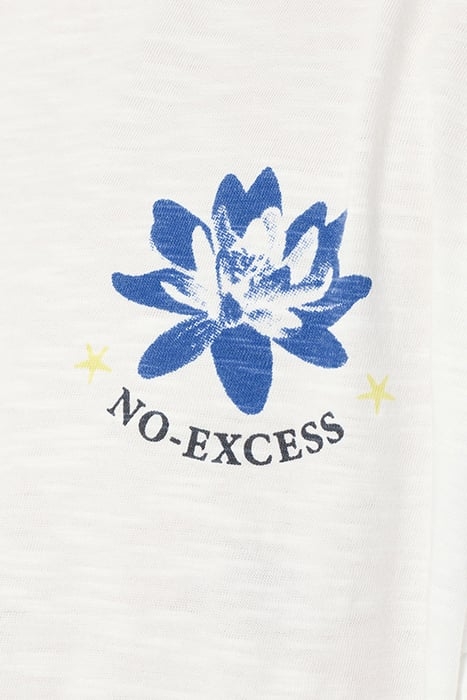 T-SHIRT CREWNECK PLACED PRINTS GARMENT DYED SLUB WHITE 7