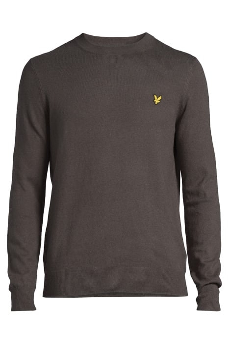 COTTON MERINO CREW NECK JUMPER GUNMETAL 3