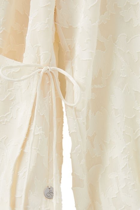 LONG SLEEVE WOVEN TOP IVORY 6