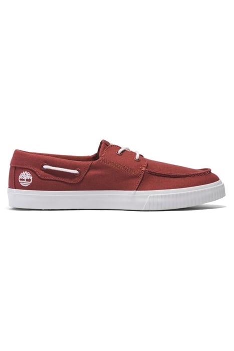 MYLO BAY LOW LACE UP SNEAKER DARK RED CANVAS 1