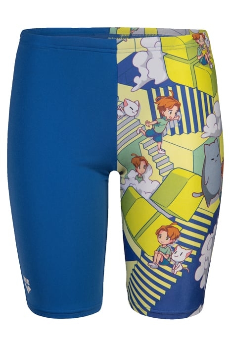 BOY'S ARENA FANTASIZE SWIM JAMMER MULTI GREY-ROYAL 4