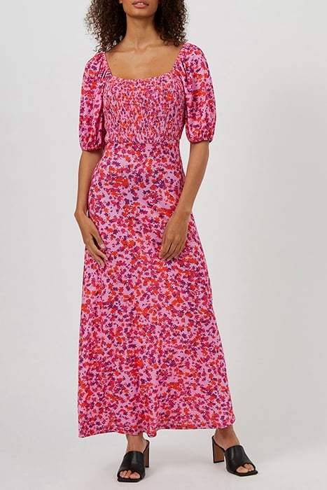 GRENADA JERSEY SMOCKED TOP DRS ORANGE 1