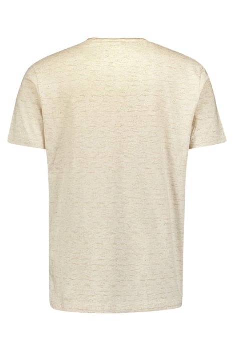 T-SHIRT CREWNECK SLUB STRIPES WITH LINEN CEMENT 5