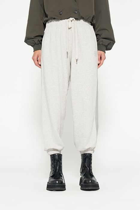 BAR JOGGER TAPE FLEECE WHITE GREY MELEE 1