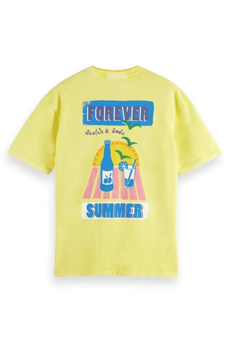 WASHED TEE WITH DOUBLE COLLAR DETAIL BANANA 5