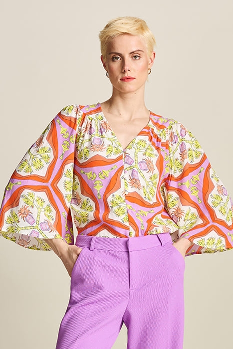 BLOUSE - MARRAKESH SUMMER ORANGE 1