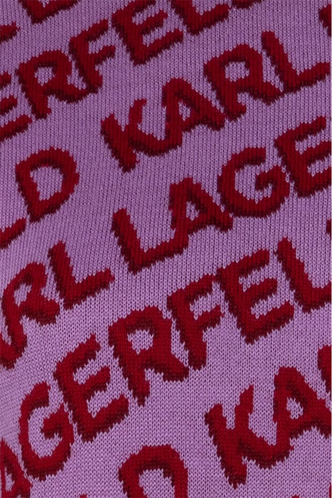 ALLOVER LOGO JACQUARD SWEATER FUCHSIA/RED 3