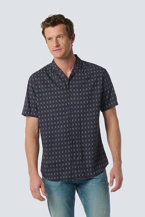 SHIRT SHORT SLEEVE RESORT COLLAR ALLOVER PRINTED NIGHT 1